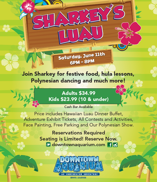 Sharkey's Luau, June 11, Reserve Now