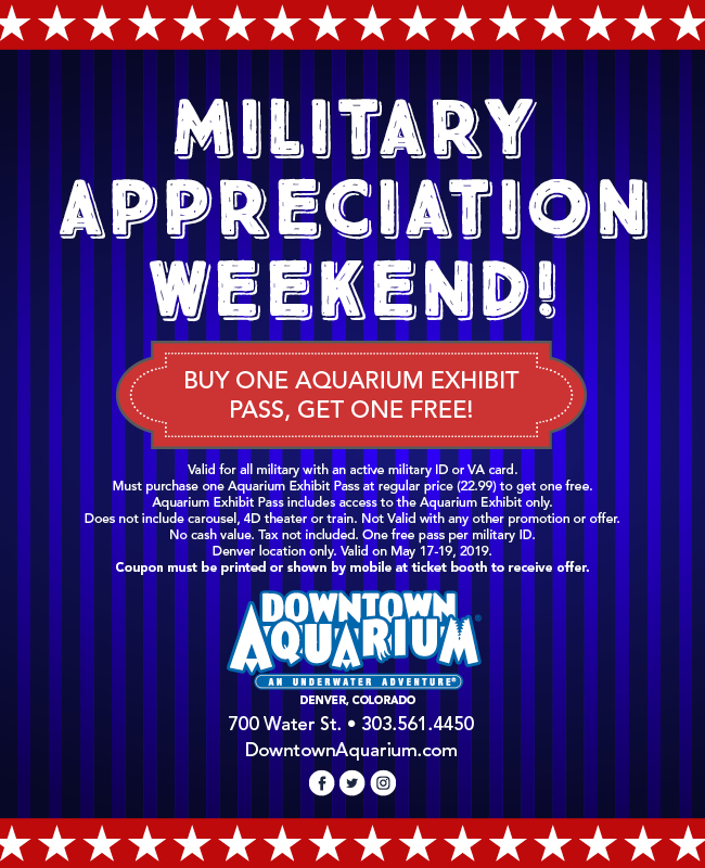 Military Weekend coupon - May 17-19