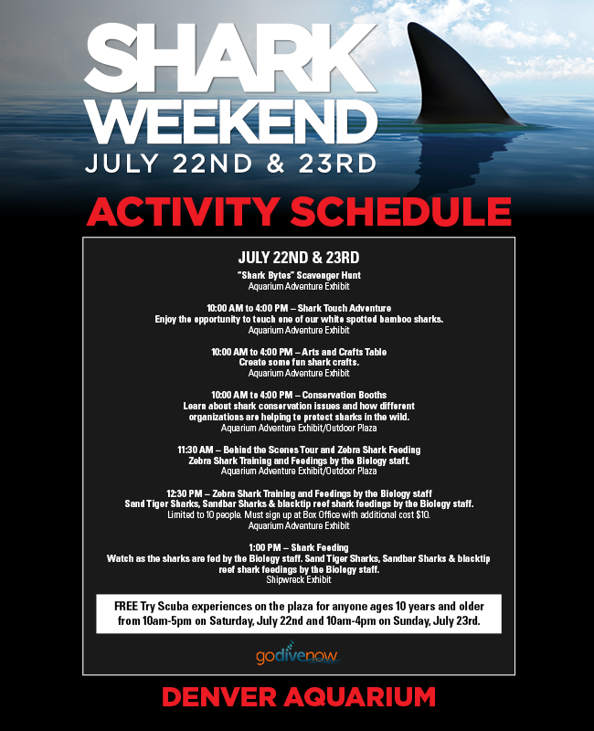 Shark Weekend. July 22nd & 23rd.