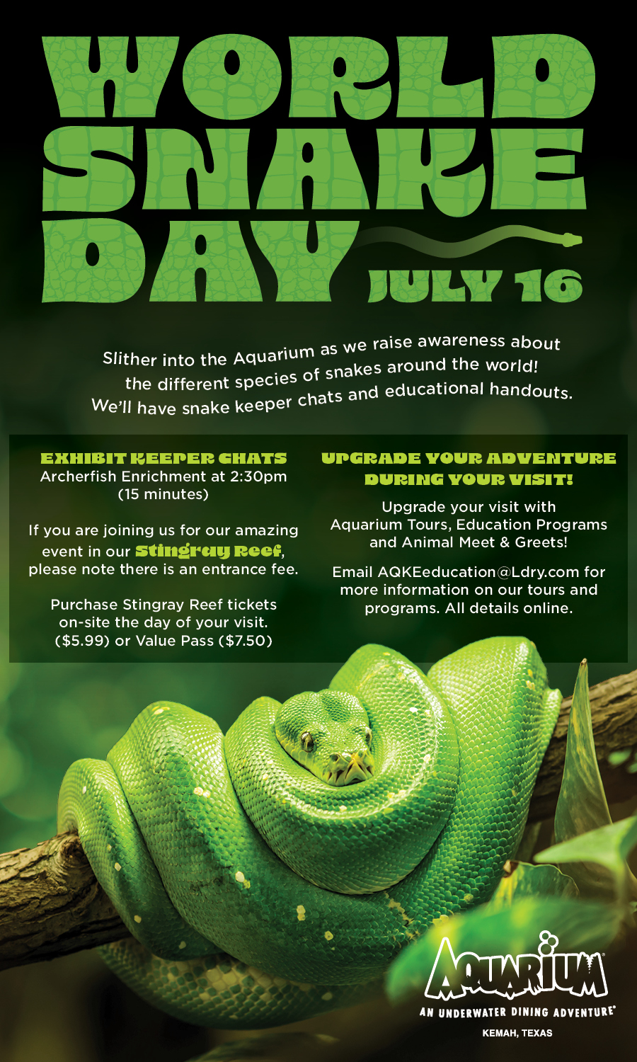 Now Serving - Snake Day Promo
