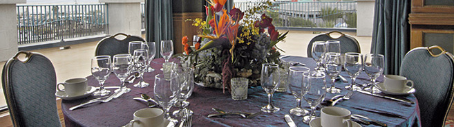 Banquet table setting