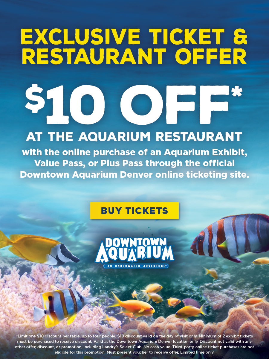 10 Dollars Off at the Downtown Aquarium in Denver