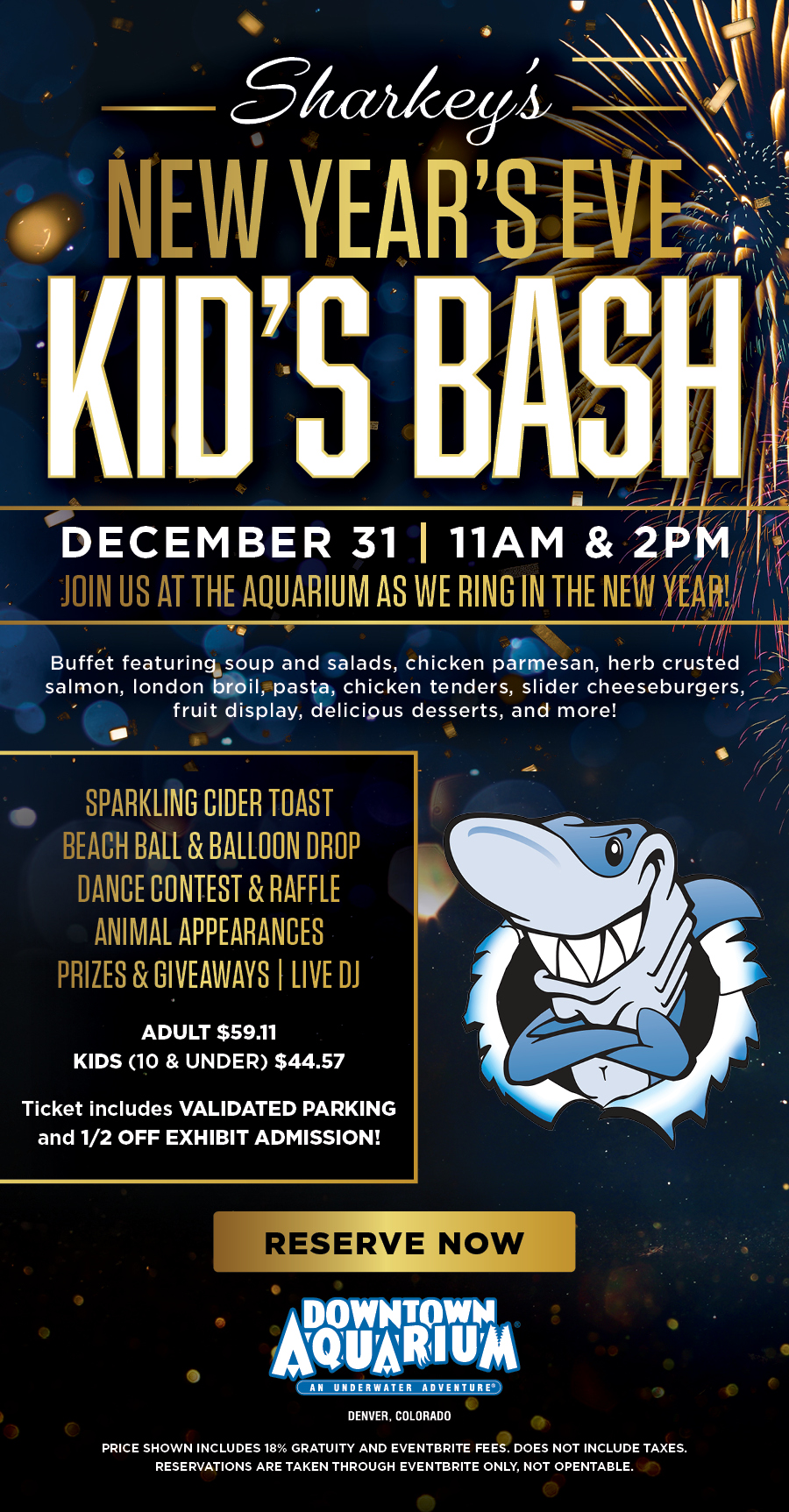 Sharkey's New Years Eve Kid's Bash