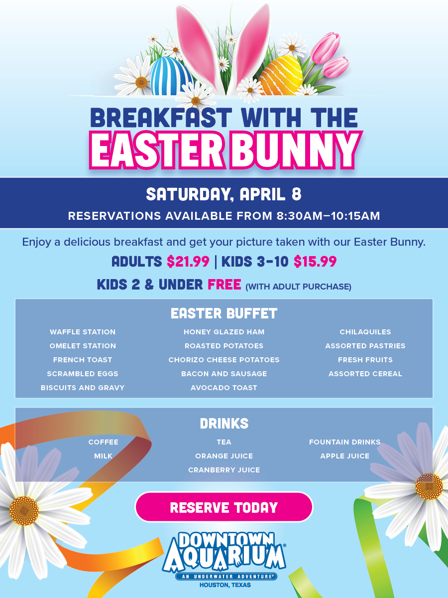 Breakfast with the Easter Bunny on April 11 starting at 8:30am