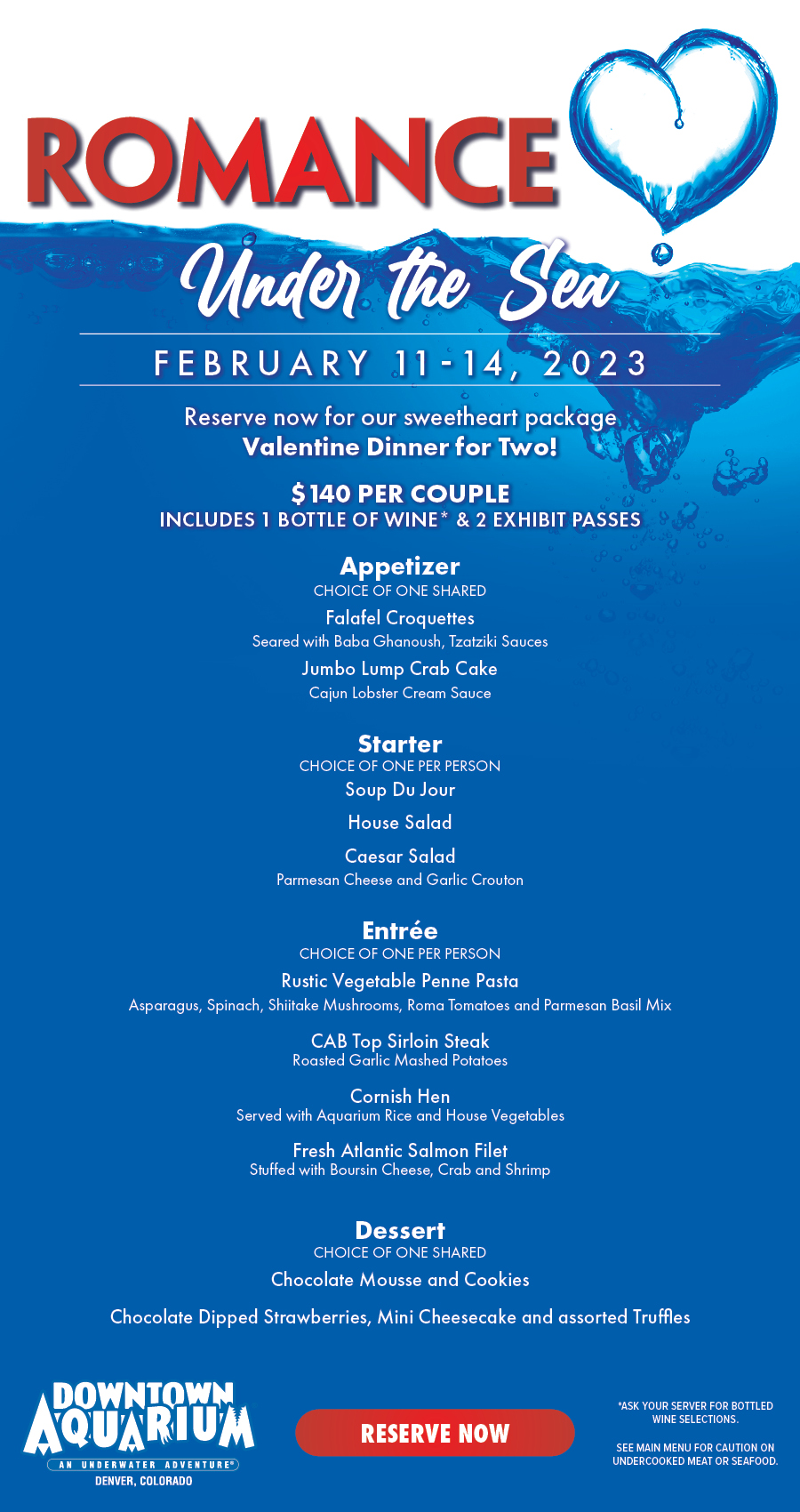 Downtown Aquarium - Romance Under The Sea - February 11th and 14th