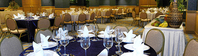 Banquet room setting