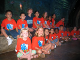 Children at the aquarium