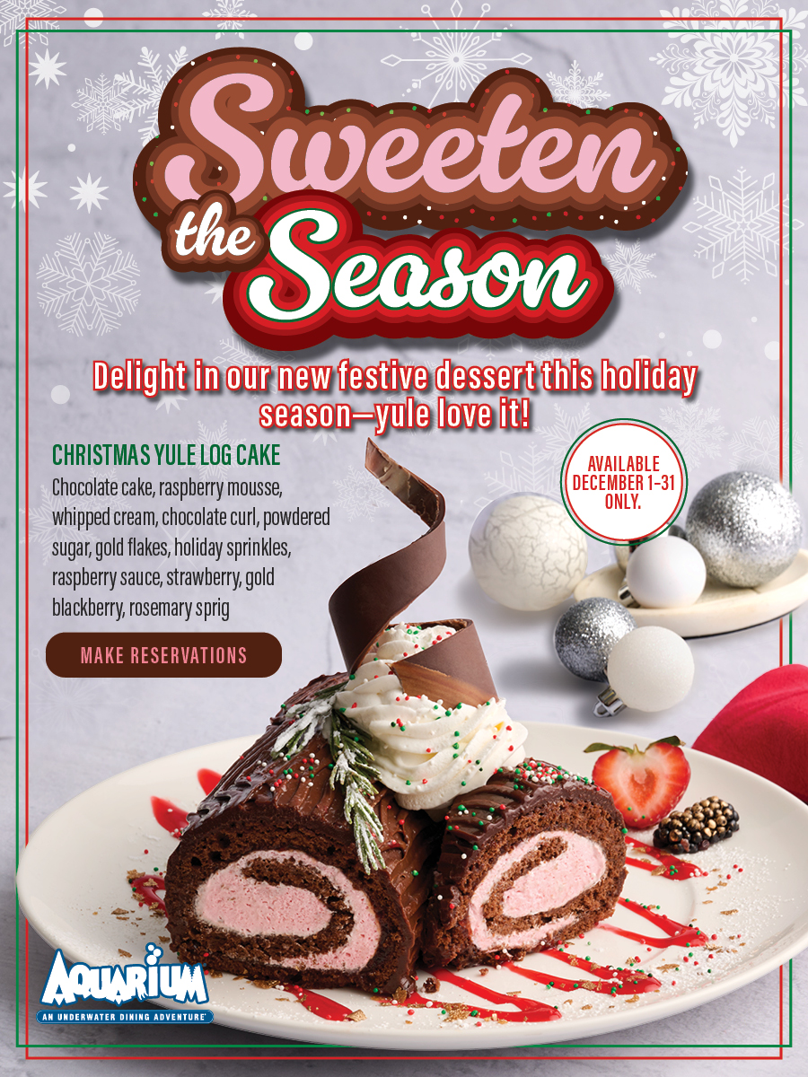 Tis the season Holiday Log Cake